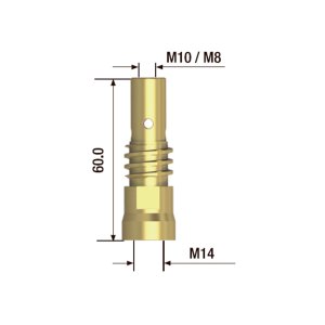 FUBAG Адаптер контактного наконечника сварочного аппарата  M10х60 мм (2 шт.) в Чебоксарах фото