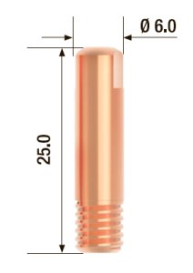 FUBAG Контактный наконечник M6х25 мм ECU D=0.6 мм (10 шт.) в Чебоксарах фото