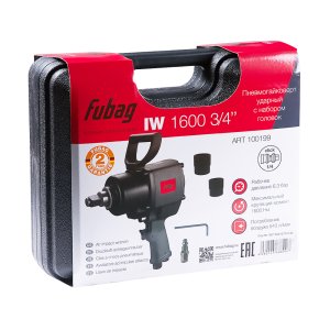 FUBAG Пневмогайковерт ударный IW1600 3/4 дюйма с  набором головок в кейсе в Чебоксарах фото