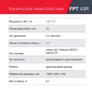 Бензиновый триммер FUBAG FPT 43R в Чебоксарах фото