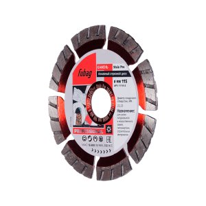 Алмазный отрезной диск FUBAG Stein Pro D115 мм/ 22.2 мм по камню в Чебоксарах фото