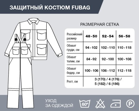 Защитный костюм Fubag размер 52-54 рост 6 в Чебоксарах фото