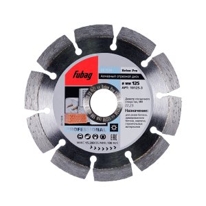 Алмазный отрезной диск FUBAG Beton Pro D125 мм/ 22.2 мм по бетону в Чебоксарах фото