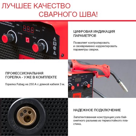 FUBAG Сварочный полуавтомат IRMIG 200 SYN с горелкой 250 А 3 м в комплекте в Чебоксарах фото