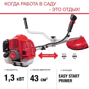 FUBAG Бензиновый триммер FPT 43 + Триммерная леска  сечение витой квадрат L 130 м * 2.4 мм в ПОДАРОК в Чебоксарах фото
